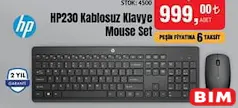 HP HP230 KABLOSUZ KLAVYE MOUSE SETİ